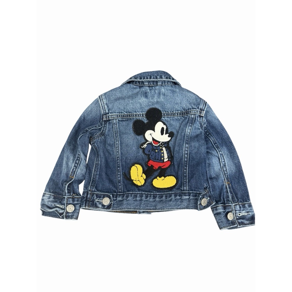 Gap X Disney Mickey Mouse Toddlers Kids Icon Denim Jean Jacket Patch #III8-1